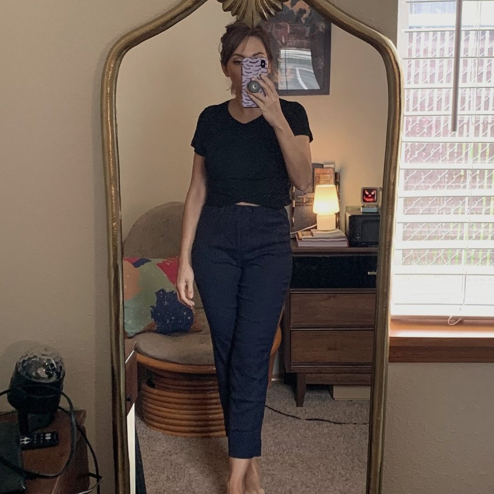 J GALT Brandy Melville Navy Tilden Pant - XS-S